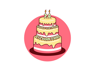 Birthday Cake Vector adobe adobe illustrator adobe photoshop design drawing flat flat design flat illustration graphic design icon logo logo design logo designer vector vector art vector design