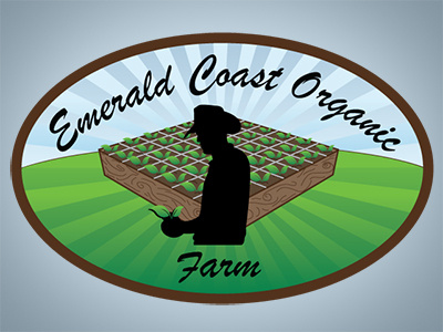 Emerald Coast Organic farm logo organic photoshop vector