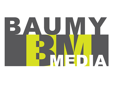 Baumy Media Logo Idea 4 rnd 2 illustrator logo negative space