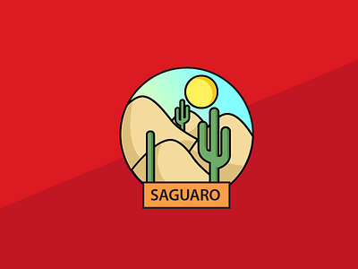 National Park Series - Saguaro National Park icon illustrator national park saguaro simplicity