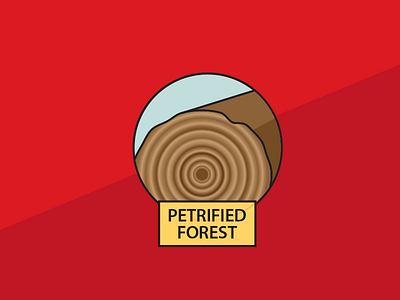 Petrified Forest National Park Series icon illustrator national park petrified forest simplicity