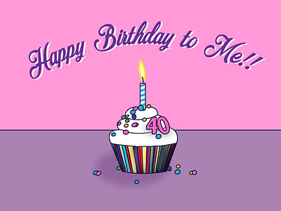 Happy Birthday to Me! cupcake freebie happy birthday illustrator