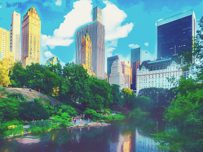 Anime Style Effect - Central Park, NY