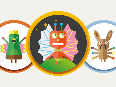 Ucando-it Ranking Badges badges character design gamification illustration