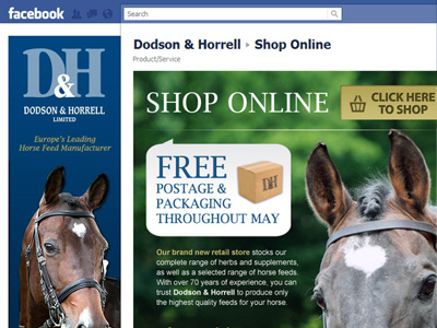 Dodson & Horrell Facebook page... ecommerce facebook