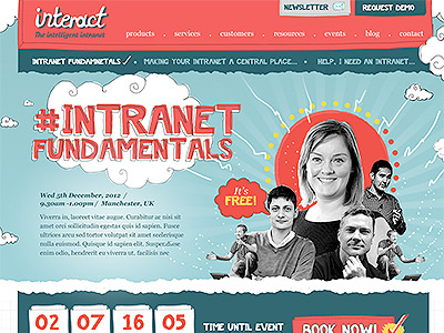 Interact Initial Concept brand illustration intranet responsive web design