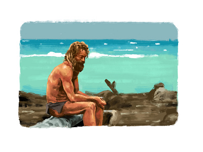 Cast away - Tom hanks character study characterdesign design digitalart illustraion illustration