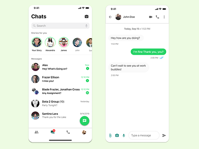 Whatsapp Redesign Concept Part I minimal mobile redesign whatsapp