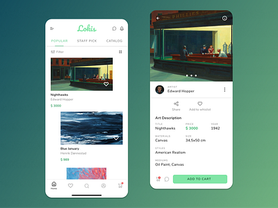 Lokis | Modern Paint Shop app cart ecommerce minimal mobile paint ui ux