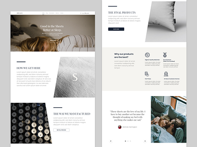 Sweave Bedding Company Landing Page Concept [Part I]
