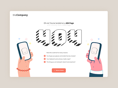 UI Design Concept: 404 Page design flat minimal ui ux
