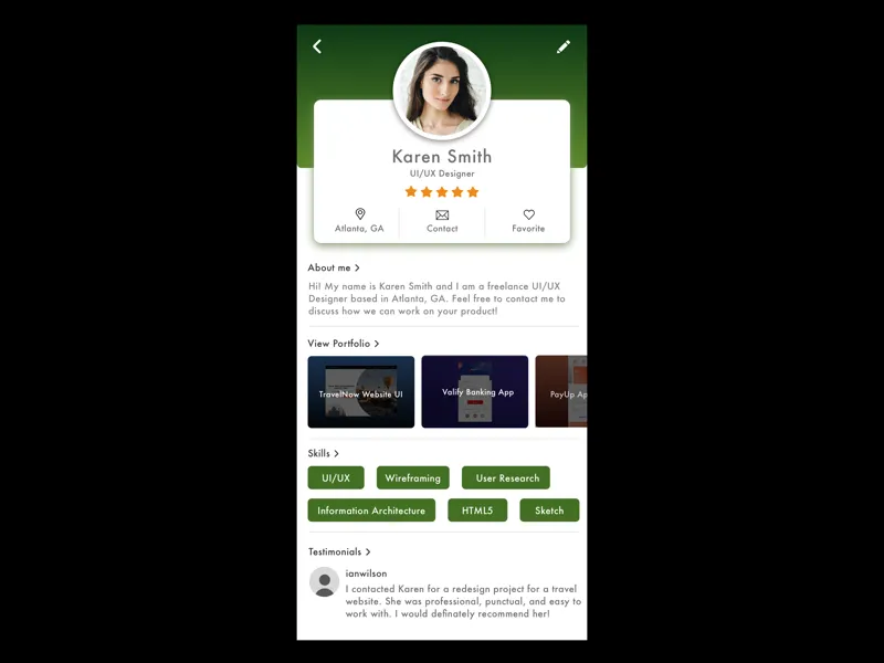 Mobile User Profile designs, themes, templates and downloadable graphic ...