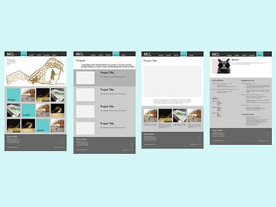 Architecture Student Site mockup portfolio responsive website wireframe