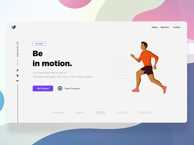 Be in Motion design ui web