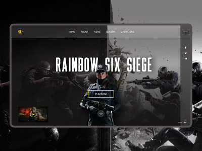 Home page | Rainbow six siege design game gamedesign r6 rainbowsixsiege templates ui ui design uiux ux ux design web webdesign