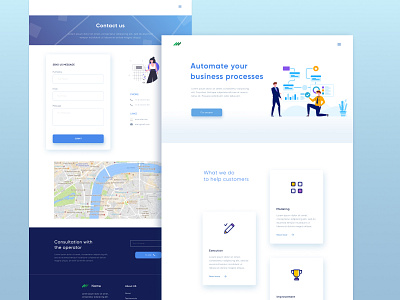 Business Automation Landing page design landing landingpage ui uidesign uiux ux uxdesign webdesign website