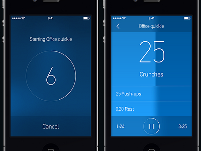 Fitness Timer app crunches exercise ios7 time timer watch workout
