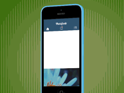 photofeedr ux hype-up animated application flower gif instagram iphone photo redesign ui ux