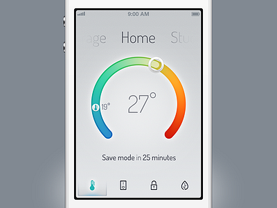 viva home automation celsius controller fahrenheit gradient graph heat home icon ios radial rainbow slider soft space temperature