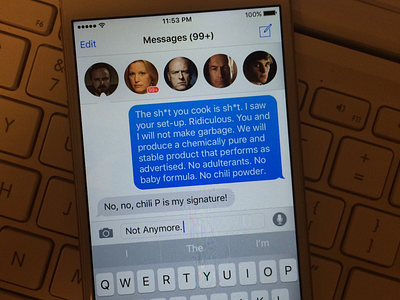 Another Messages App apple breakingbad concept imessage ios iphone ui