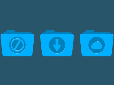 Folders design icons interface mac ui