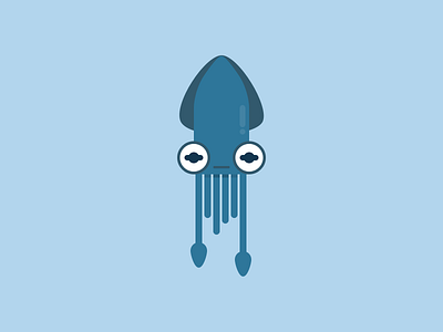 Squid app character flat illustration inspiration squid