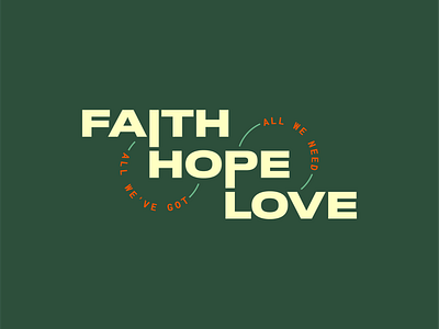 FHL affirmation faith hope love type typography