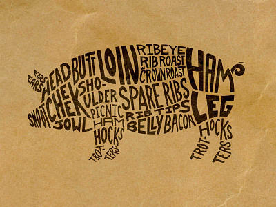 BBQ Lettering barbecue bbq beef lettering pork