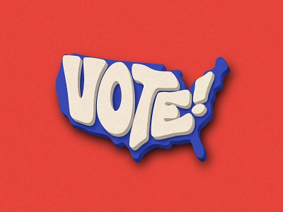 Vote! 3d america illustration lettering procreate usa vote voting