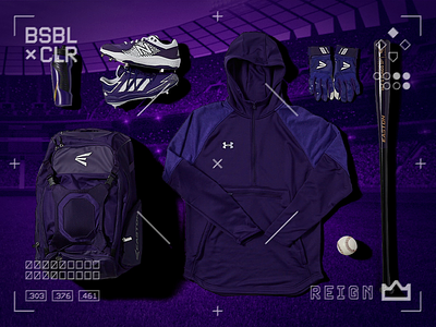 BSBLxCLR Glitch animation apparel baseball glitch photoshop
