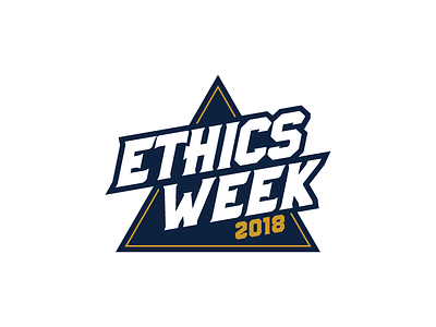 Ethics Week badge ethics ethics week logo triangle