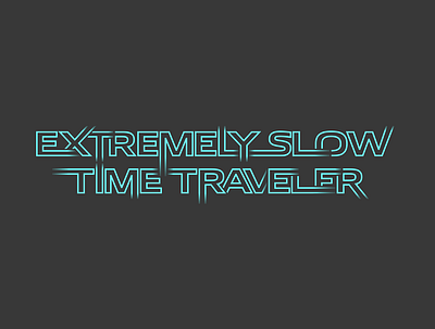 Time Travel lettering scifi type