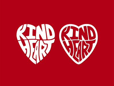 Kind Hearts be kind hand lettered hearts illustration kind kindness lettering process typography valentines