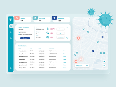 EpidemicApp app covid covid19 design epidemic hackathon health healthcare location pandemic tracking ui virus web