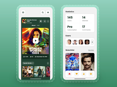 movies - App UI 3d android animation app app ui branding design graphic design illustration ios landing page logo material design motion graphics product design ui ux vector web ui website