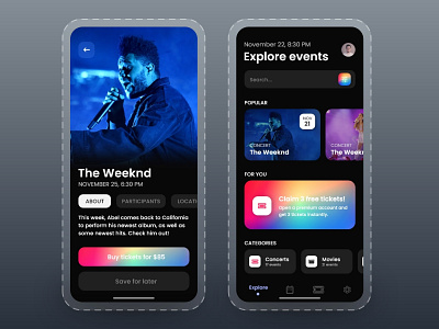 Event Booking - App UI