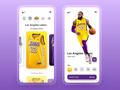 NBA Product Page - App UI