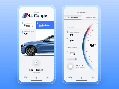 BMW M4 Coupe - App UI 3d android animation branding car dashboard design designers dribbble graphic design illustration ios logo motion graphics typography ui ux