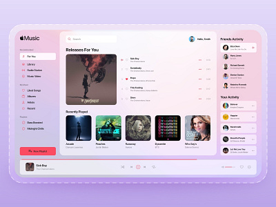 Apple Music - Web App UI 3d animation apple branding crypto cuberto design dribbble graphic design illustration ios logo macos motion graphics music nft typography ui ux vector