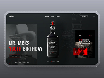 Jack Daniel's Landing Page - Web UI