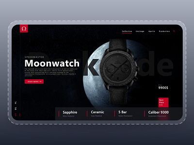 SPEEDMASTER Moonwatch Landing Page - Web UI 3d animation branding design graphic design illustration inspiration landing page logo motion graphics shop typography ui ux vector watch webdesign website