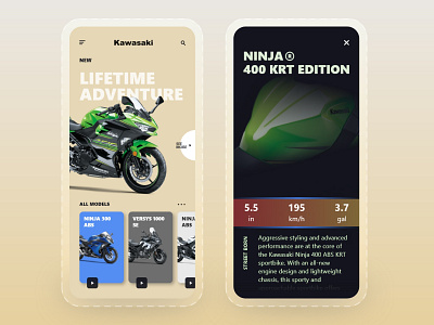 Kawasaki - App UI