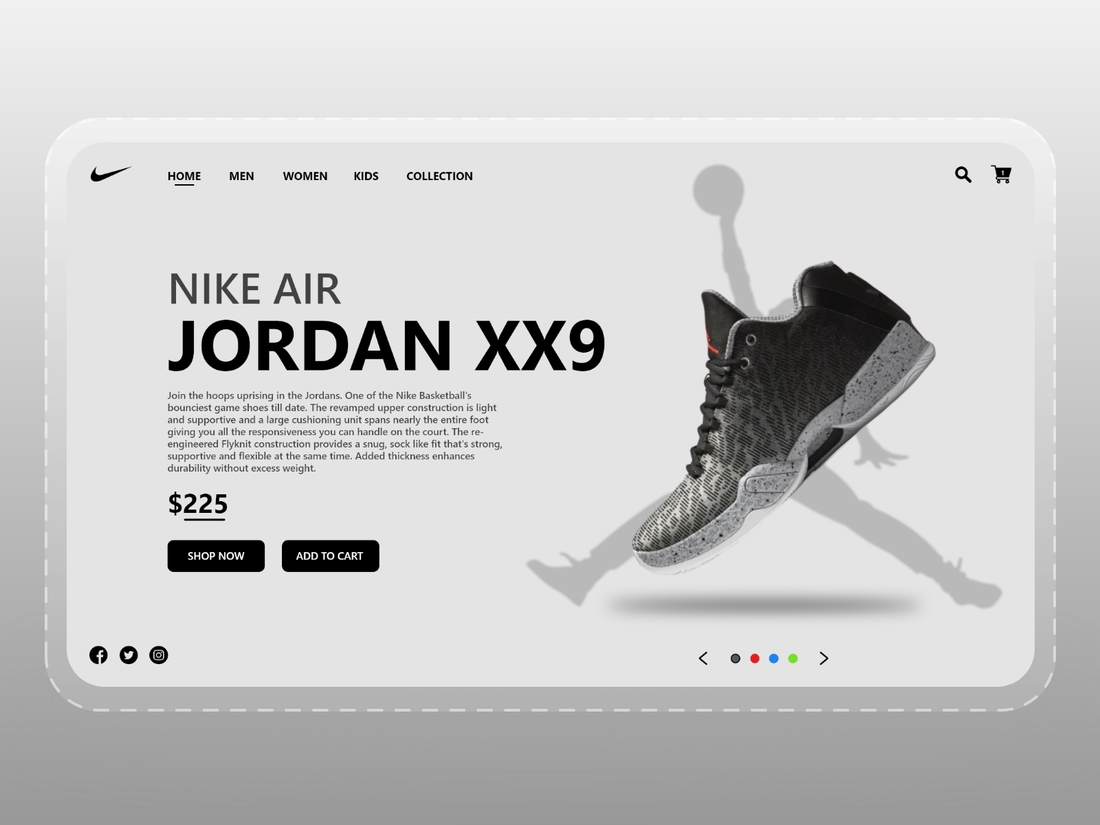 nike jordan landing