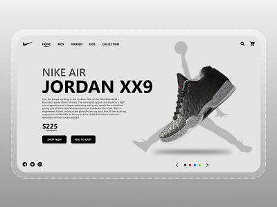 Nike Air Jordan Landing Page - Web UI