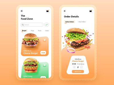 Food Ordering - App UI 3d animation app ui branding burger king design food graphic design illustration inspiration ios logo motion graphics online ordering shop typography ui ux vector