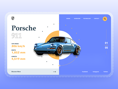 Porsche Landing Page - Web UI 3d animation branding design dribbble graphic design illustration logo motion graphics typography ui ux vector