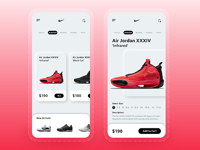 Nike - App UI