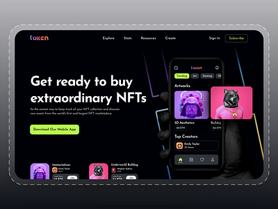 Token NFT Landing Page - Web UI