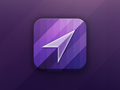 Purple iPhone App Icon bling distortion geometry glass icon ios ipad iphone location night position purple reflection tiles