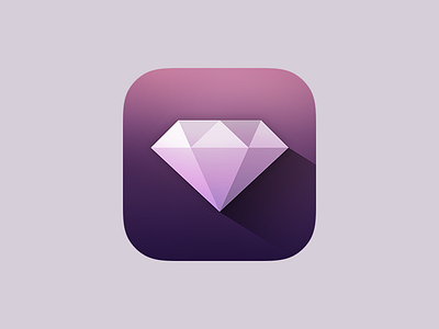 Diamond iOS 7 Icon bling diamond gem glow icon ios7 iphone jewellery purple shine smooth stone